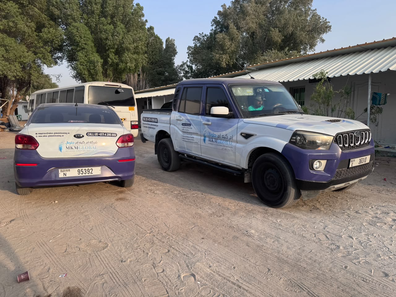 MKM Global branded cleaning service fleet in the UAE
